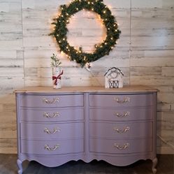 Refinished French Provincial 6 Drawer Dresser 