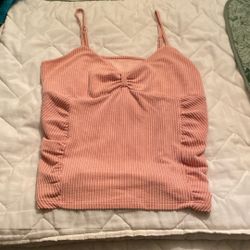 Pink striped tank top