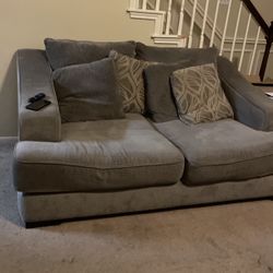 Grey Couch With Pillows