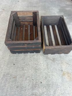 Rustic wood crates