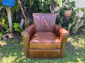 Pottery Barn Irving Roll Arm Swivel Chair