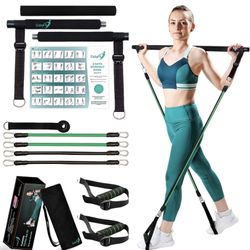Pilates Bar with Resistance Bands And for Women and Men