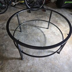 Round Glass Coffee Table 36"