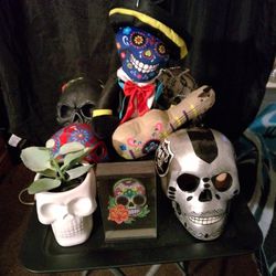 Festival Of The Dead Skull Collection, Plus The Singing Doll.