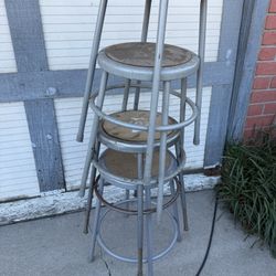 4 Industrial Stools