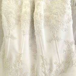 David's Bridal,White Wedding Dress, Color White,Size 16w