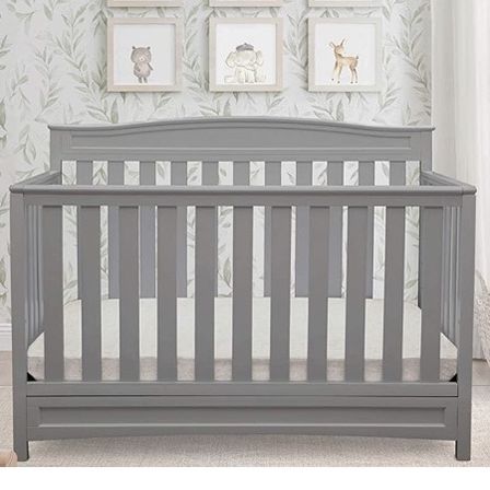 Baby Crib In Color Grey