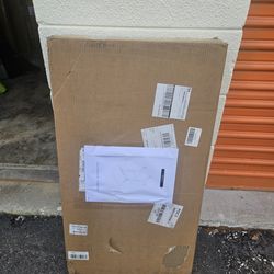 Adjustable Mobile Podium Stand with Wheels – Height Adjustable Rolling Laptop Desk Lectern White