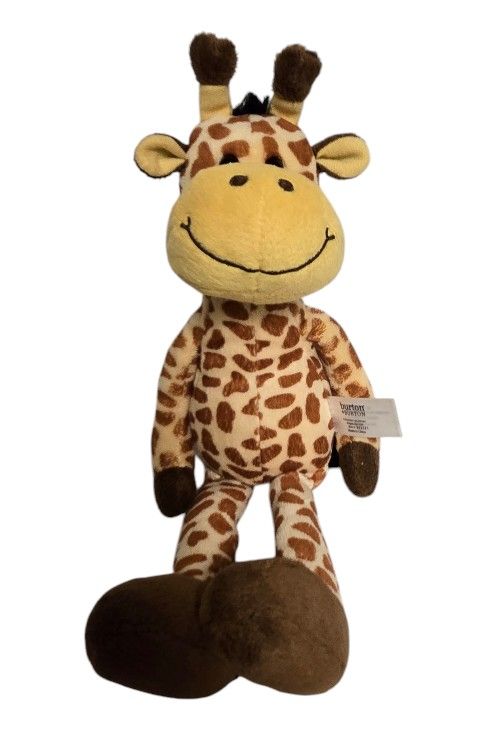 Plush 12" giraffe Burton + Burton with oversized mouth and face