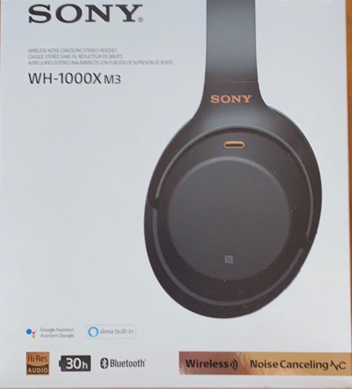 SONY WH1000XM3 Bluetooth Wireless Noise Canceling Headphones, Black WH-1000XM3/B