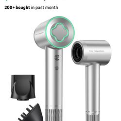Cosy Companions High-Speed Ionic Hair Dryer, 150000 RPM Brushless Motor for 2-5Min Fast Drying, Low Noise Blow Dryer Reduces Frizz & Heat Damage, Ligh