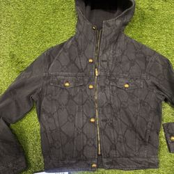 Louis Vuitton LV Monogram Denim Hooded Jean  Blouson