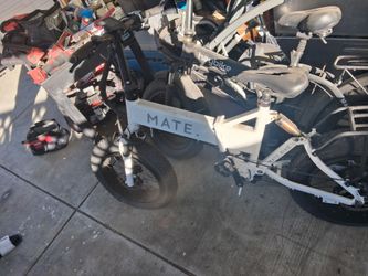 MATE Bike Folding Electric Bike White