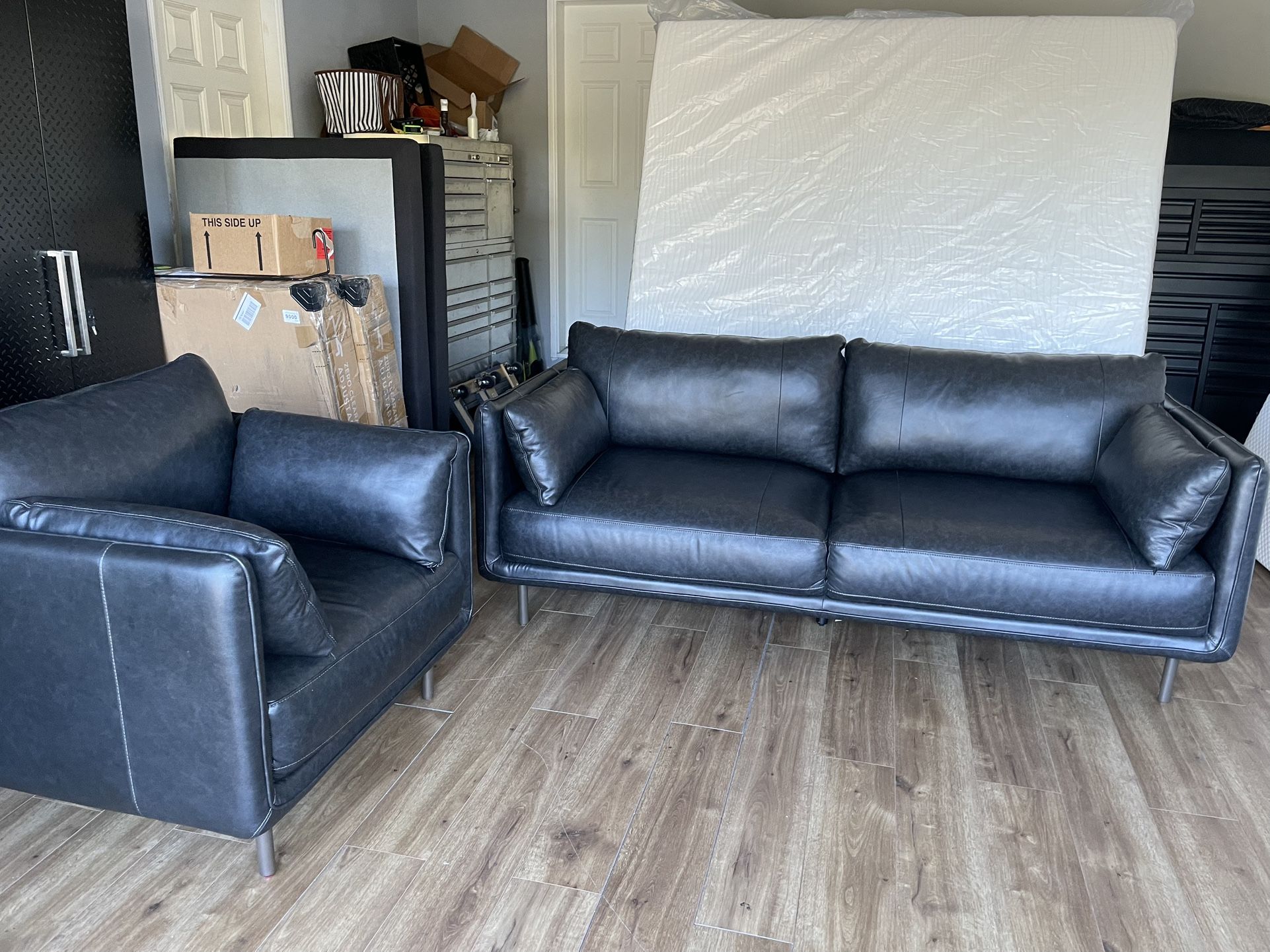 Leather Couch And Chair