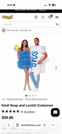 Soap and Loofah Couples Costume Set