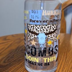 20oz Glass Luke Combs Cup