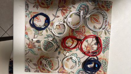 Different types of iPhone and electronic devices cable