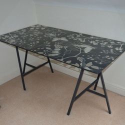 IKEA Table Glass Top And The Leg Supports