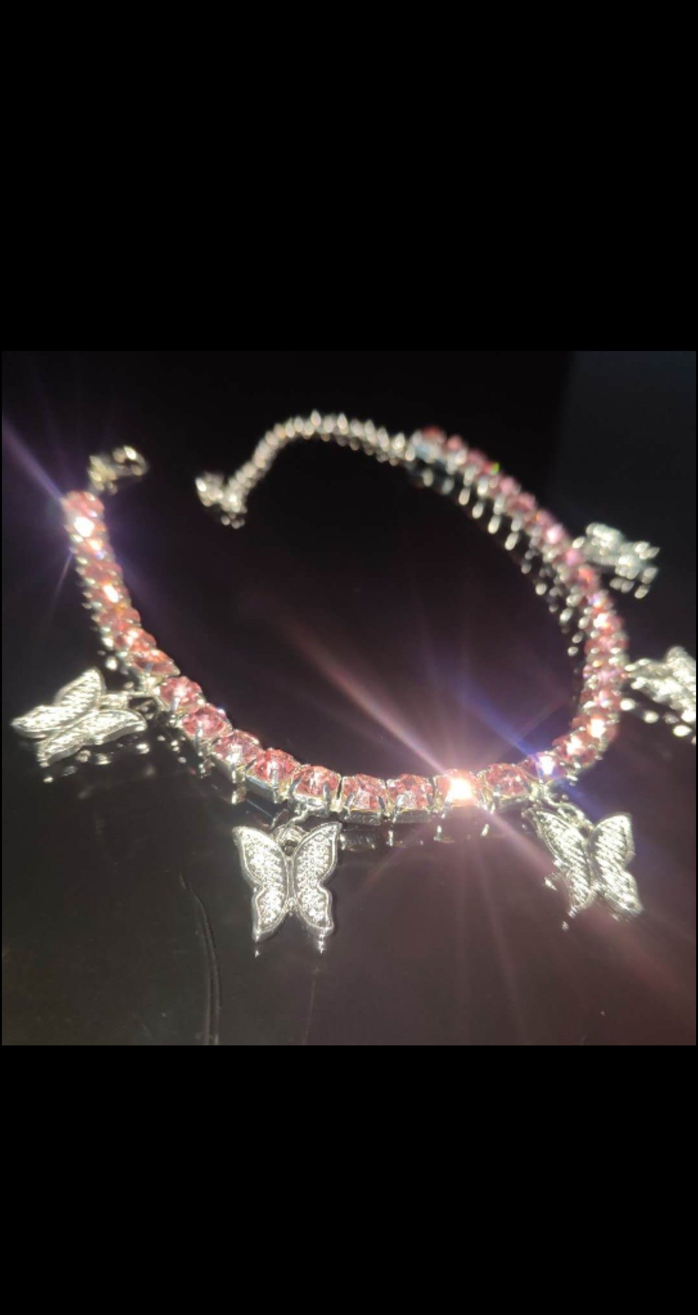 Tennis Butterfly Necklace