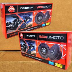 DB Drive WDX Car Speakers 2 Sets Weather Resistant 6 1/2 Inch 2-Way Coaxial Speaker System 700 Watts Package WDX6MOTO 🚨 Payment Options Available 🚨