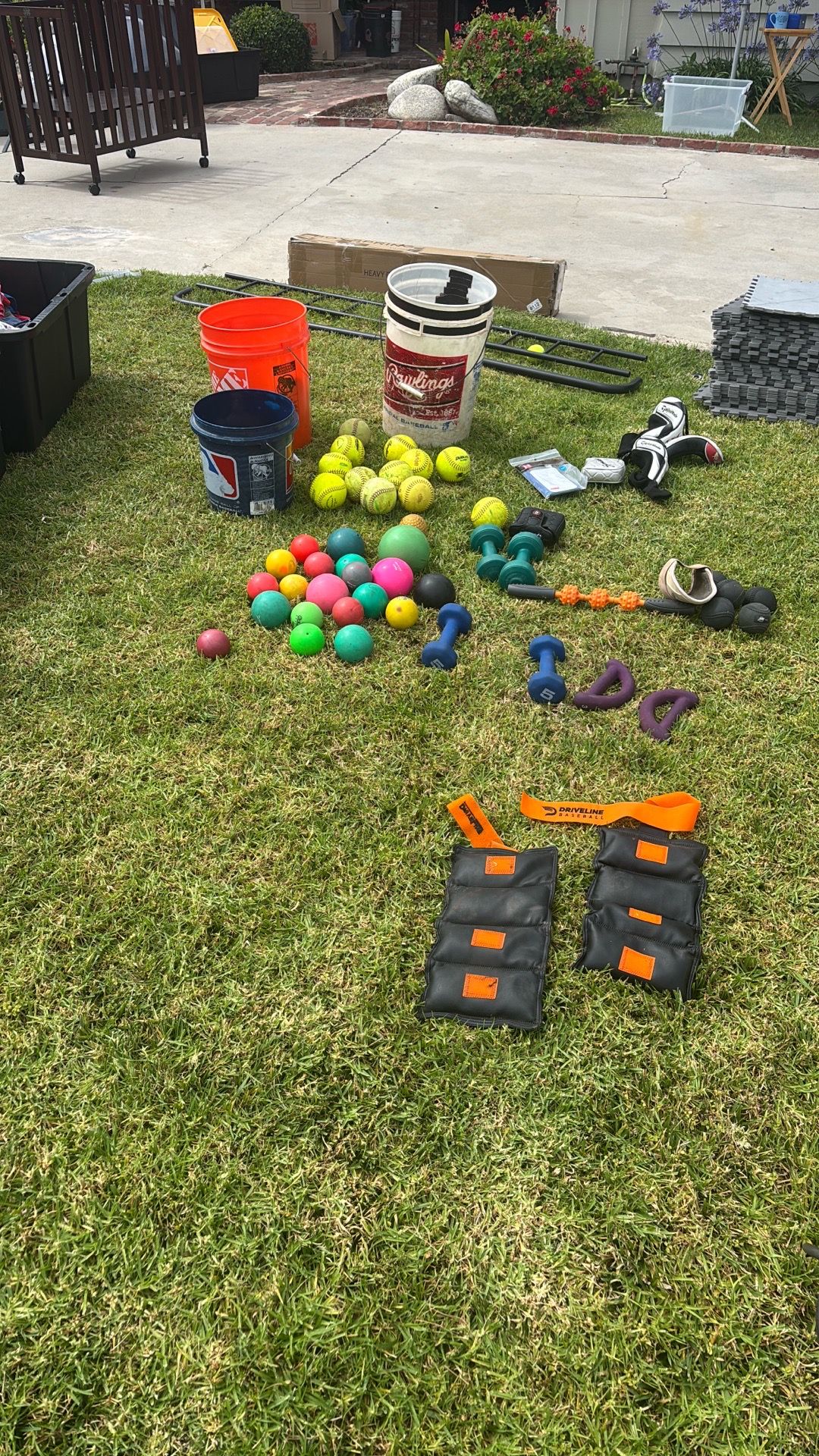 Plyo balls and wrist weights