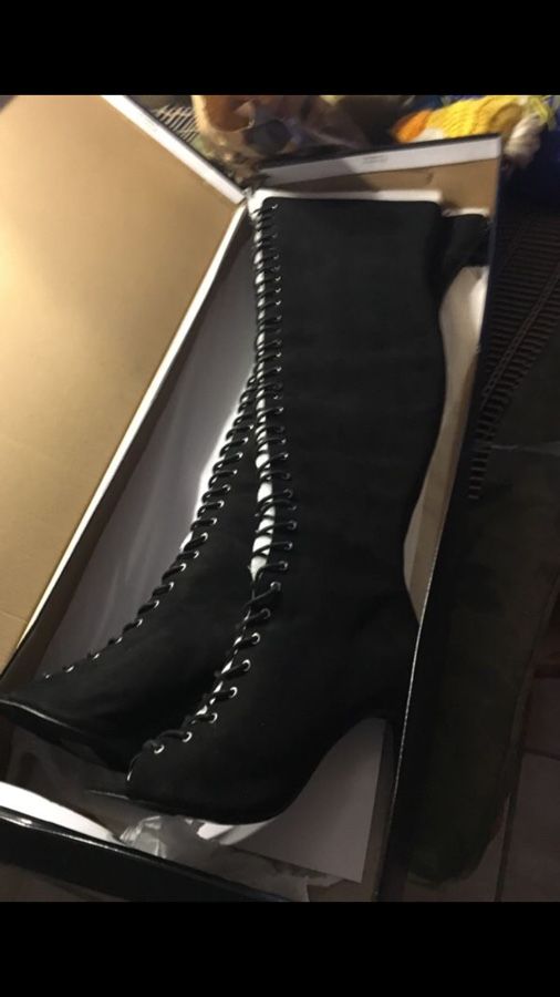 9 w thigh high stiletto boots forever 21