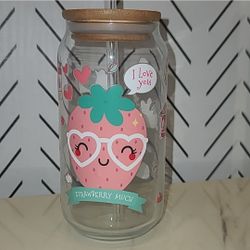 Valentine's Day 18oz Glass Cup 