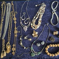 One Lot Vintage Costume Jewelry