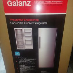 Galanz 11 Cu. Ft Stainless Steel Convertible Freezer/Refrigerator