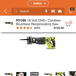 RYOBI ONE CORDLESS SAW ZALL BRAND NEW 