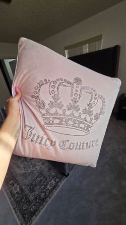 Juicy Couture Rhinestone Crown Pillow