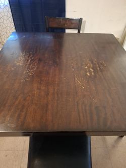 Dark Wood Dining Table with 4 chairs