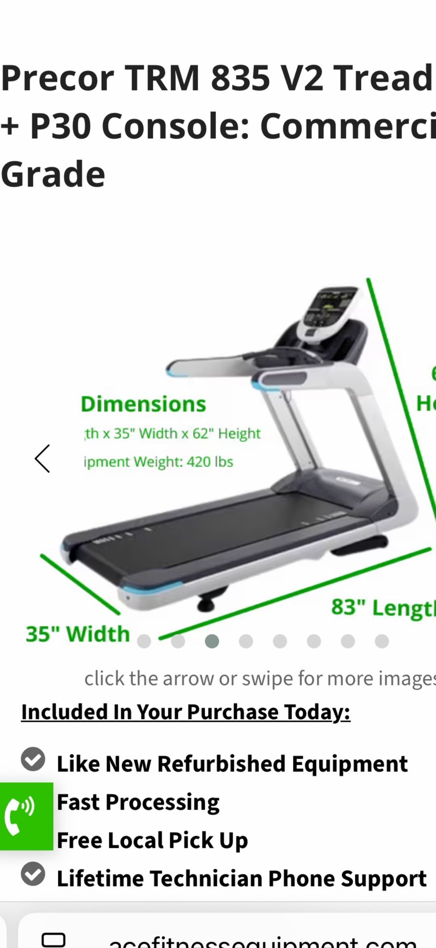 Precor Treadmill 835 Series