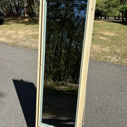 Full Length Vintage Style French Cheval Mirror with Metal Frame and Adjustable Tilt