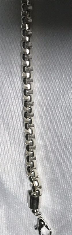 Silver box bracelet