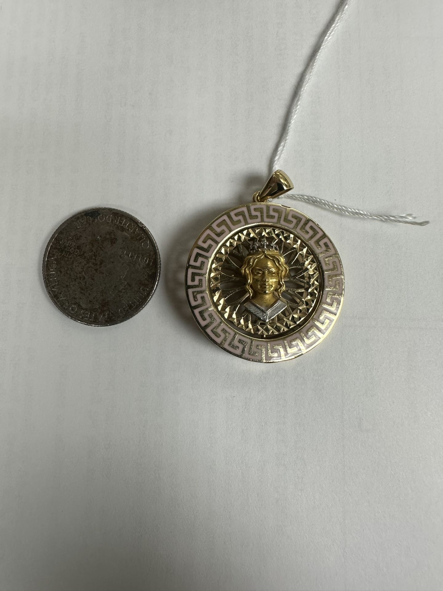 18K Spinning Medusa Head Charm