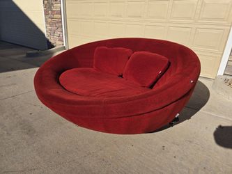 Cellini “UFO” Sofa / Lounge Couch – Red – Rare Statement Piece- Delivery Available