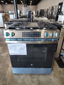 GE slide in range stove