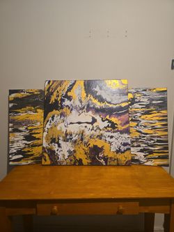 Hand made 3 piece wall art