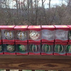 14 Glass Ornaments in Gift Box