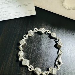 Chrome Hearts Silver Dice Bracelet
