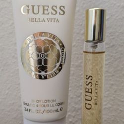 Guess Bella Vita 10ml spray perfume & 100ml body lotion. Brand new $25