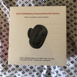 KATTCAM Battery-Powered Security Camera Brand New Neever Opened