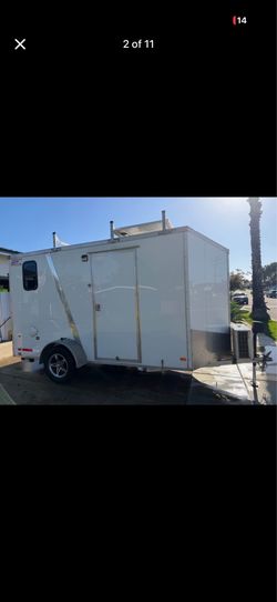 6x12 enclosed aluminum cargo trailer