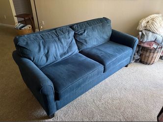 Blue Fabric Two-Seat Sofa lazy boy brand