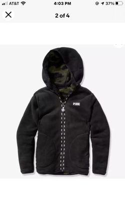 New Victorias Secret Fleece Reversible Camo Jacket 