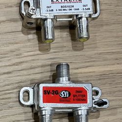 2-Way Coaxial Coax Cable Splitter, Retail $5-$6, Price is for (1)