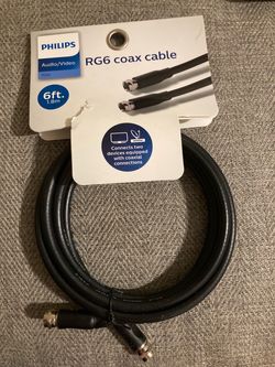 Philips RG6 Coax Cable 6ft