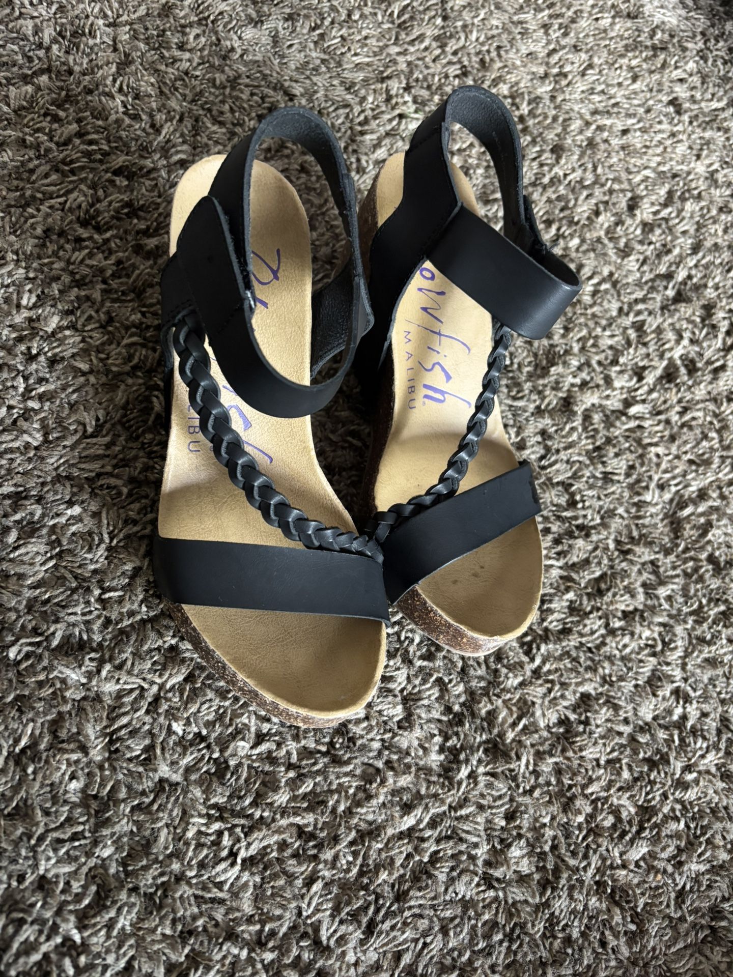 Woman Open Toe Wedges Size 7