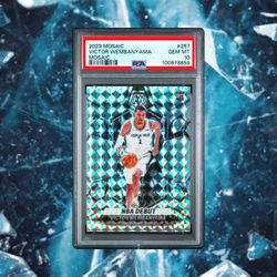 Rookie Victor Wembanyama 2023 Panini Mosaic NBA Debut #257 PSA 10